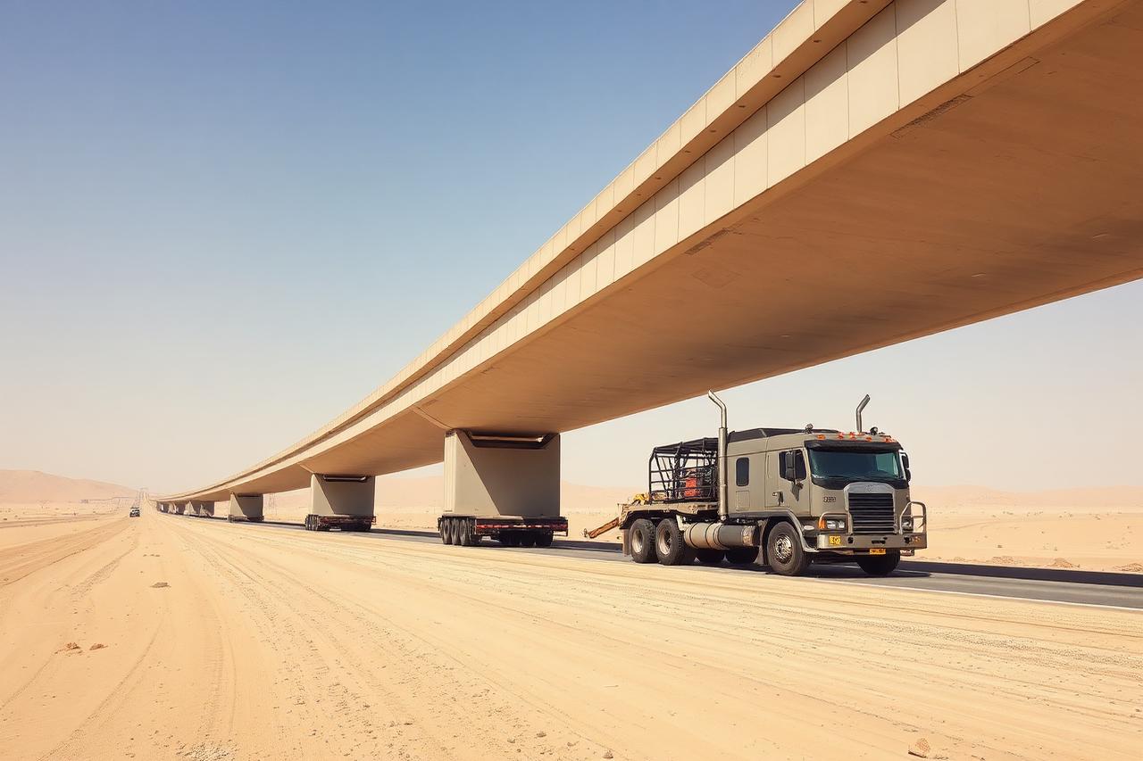 Heavy Haul — 60m Precast Girder Transport